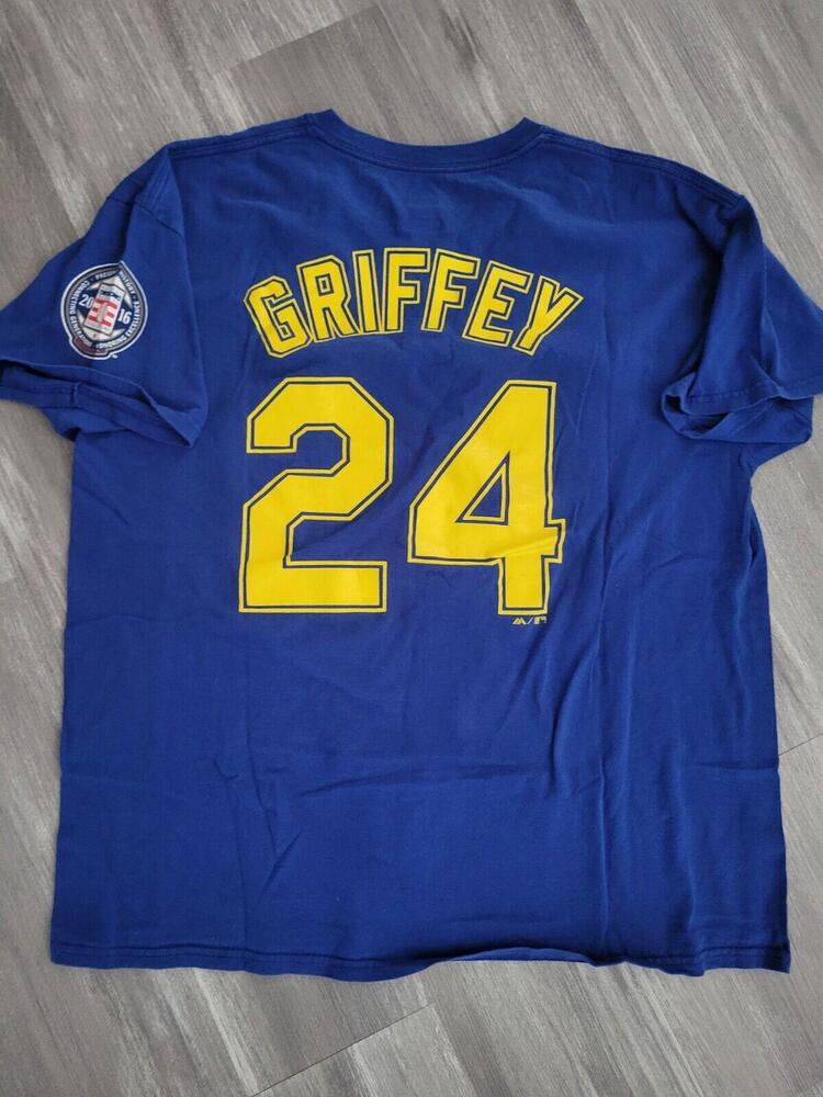 Mariners Ken Griffey Jr. Jersey T-Shirt Blue MLB Hall of Fame Induction 2016